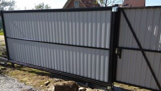 Купить сваи для ворот в Узловая. Заказать ворота на сваях под ключ от 21597 руб